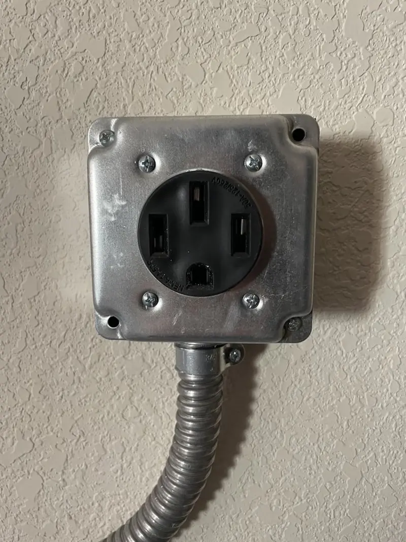 NEMA 14-50 outlet installed for Smart Home Electrical in Kelly Ridge